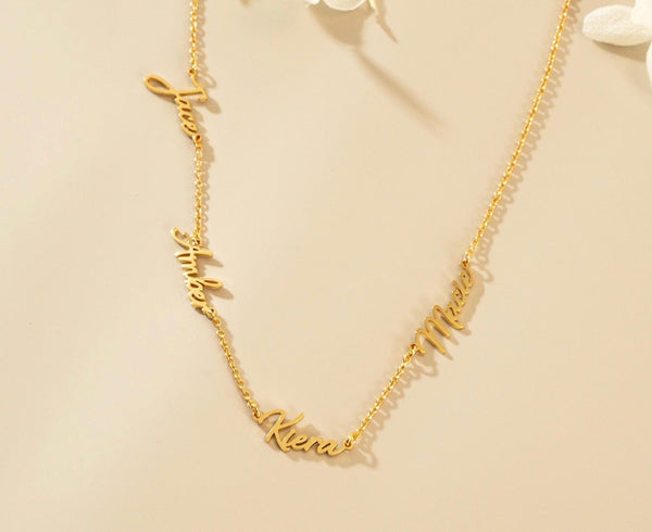 18K Gold Custom Kids Names Necklace *PRE ORDER*