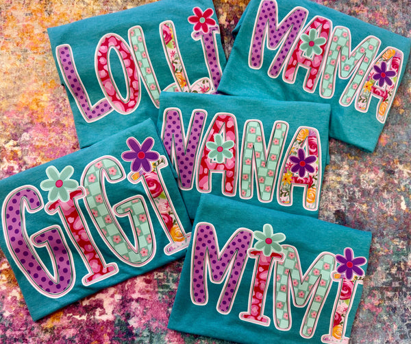 Custom Wild Flower Tee *ANY NAME*