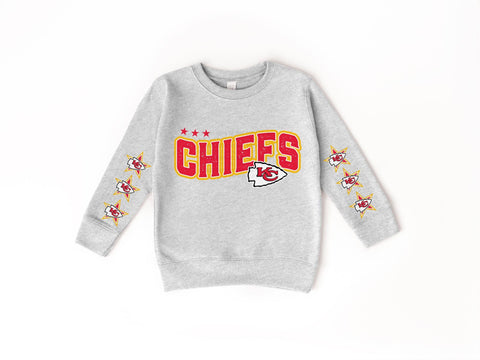 Youth Football Star Sleeve Sweatshirts