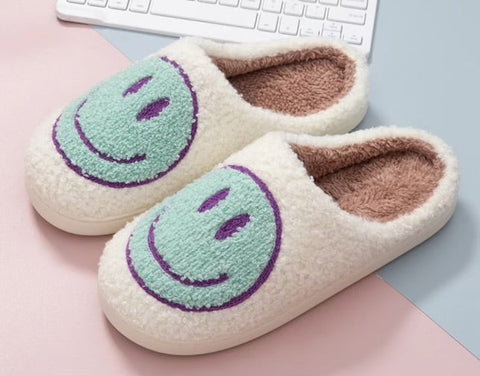 RTS Blue & Purple Smiley Slippers