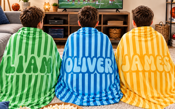 Custom Name Stripe Blanket *PRE ORDER*