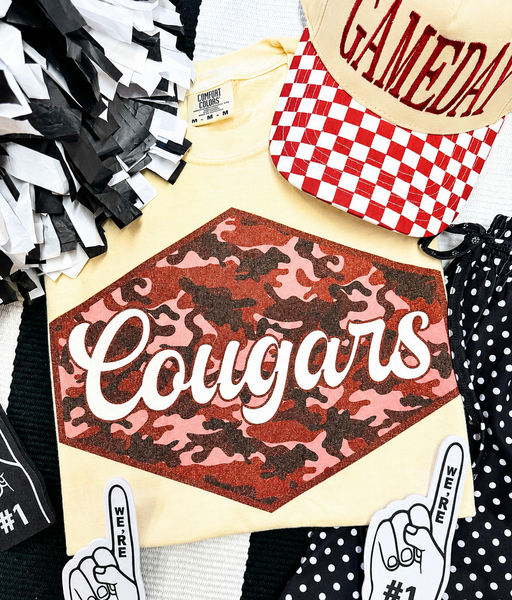 Custom School Spirit Colored Camo Tee