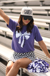 **SALE** RTS Purple Game Day Bow Tee