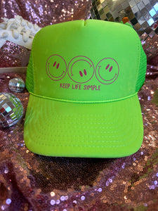 RTS Keep Life Simple Smiley Trucker Hat