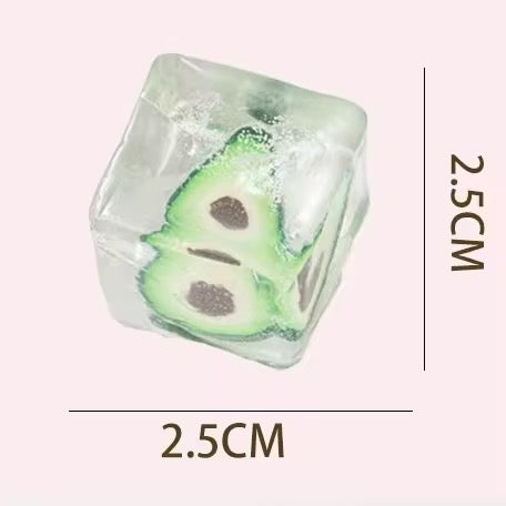 Mini Fruit Ice Cube Squishy Sent at Random - READY TO SHIP