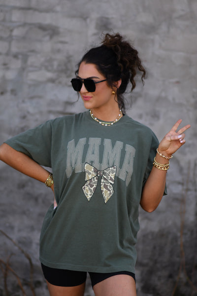 Mama Camo Bow Tee