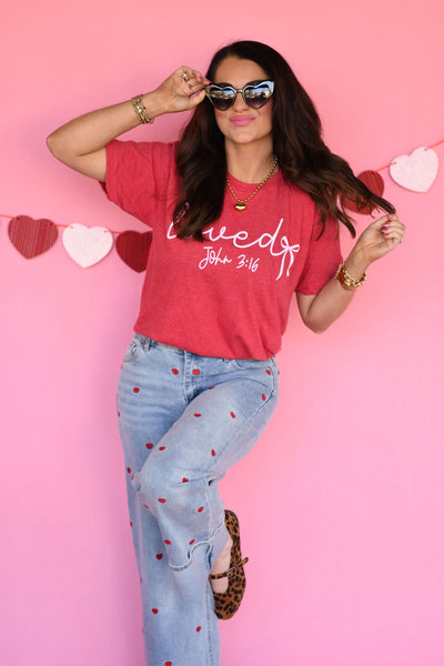 *SALE* RTS Loved John 3:16 Bow Tee