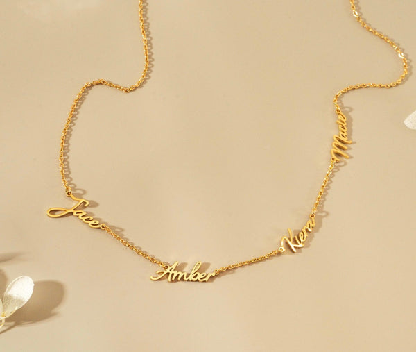 18K Gold Custom Kids Names Necklace *PRE ORDER*