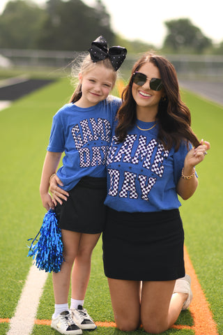 *SALE* RTS Blue Checkered Game Day Tee