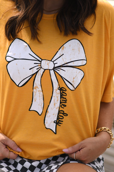 RTS Gold Game Day Bow Tee