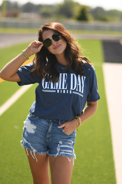 **SALE** RTS Navy Game Day Vibes Tee
