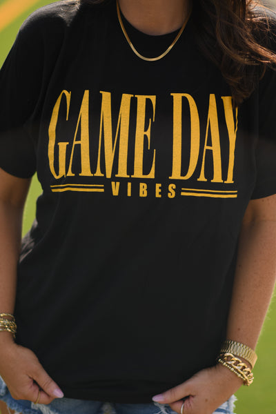 **SALE** RTS Black and Gold Game Day Vibes Tee