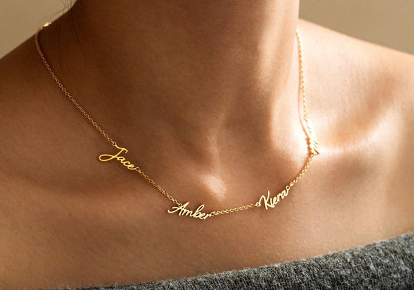 18K Gold Custom Kids Names Necklace *PRE ORDER*