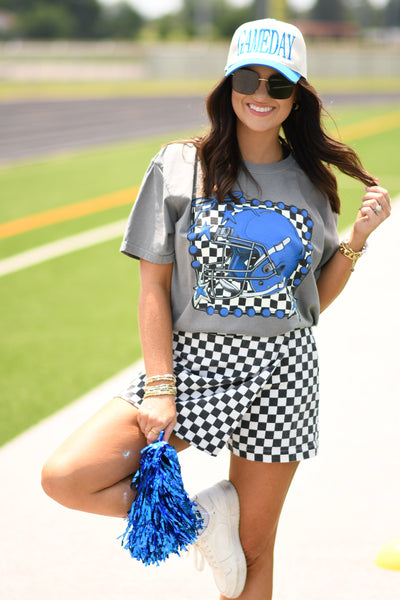 Checkered Royal Helmet Tee