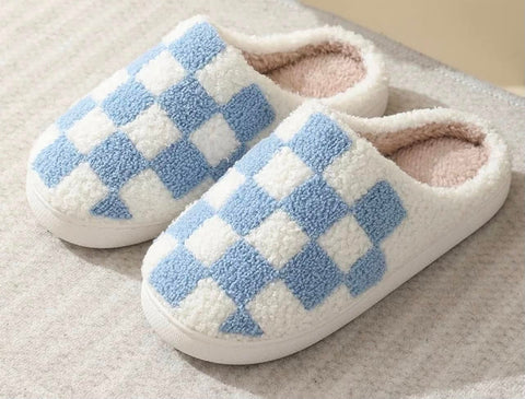 RTS Blue Checkered Slippers