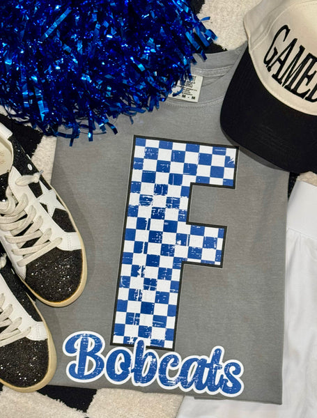 Custom Distressed Checkered Spirit Tee