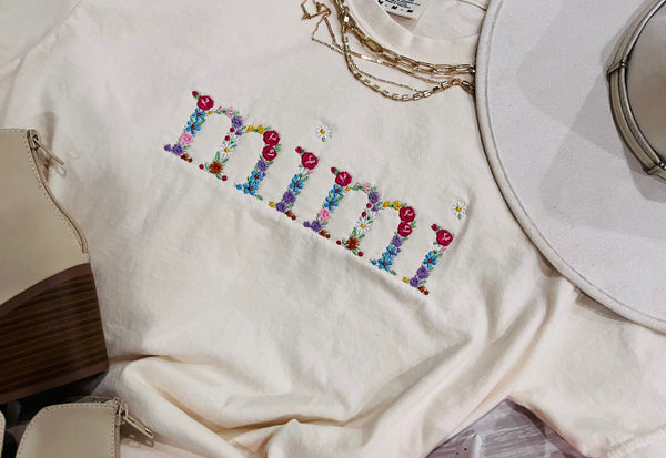 Mimi Floral Embroidered Tee