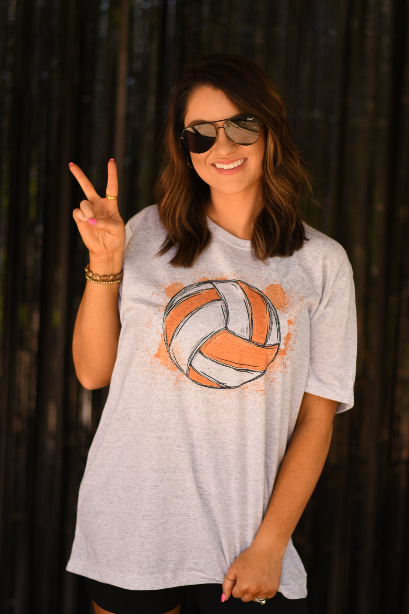 Orange Volleyball Splatter Tee