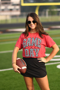 **SALE** RTS Red Checkered Game Day Tee