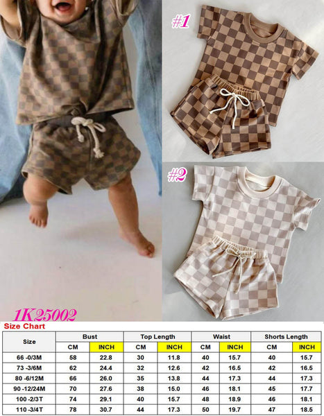 French Terry Checkered Set