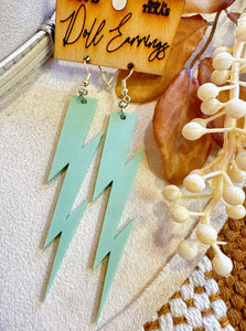 RTS Mint Bolt Earrings