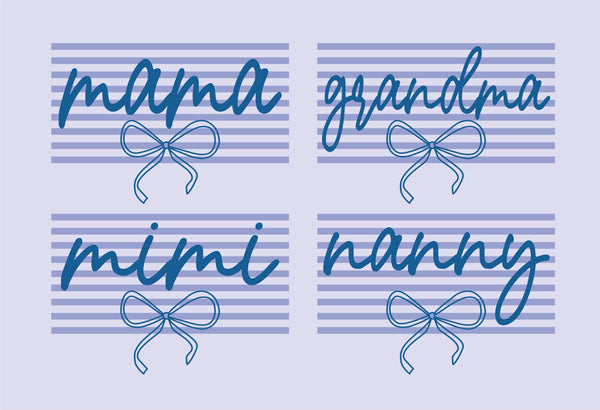 Custom Stripe Bow Tee **ANY NAME