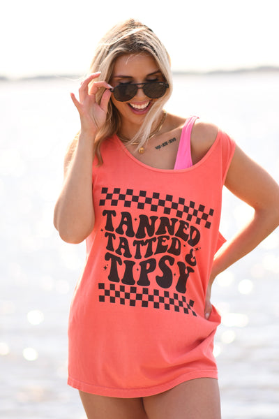 Tanned Tatted And Tipsy Tank/Tee