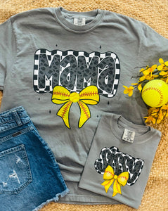 Softball Bow Mama/Sissy Tee