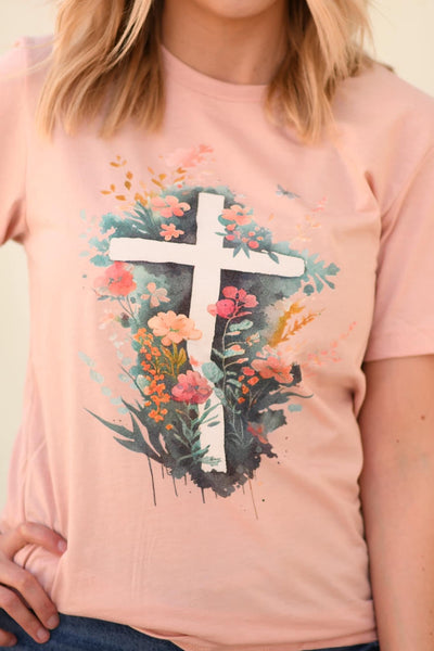 Floral Cross Tee