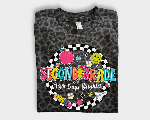 100 Days Brighter Leopard Tee - Adult