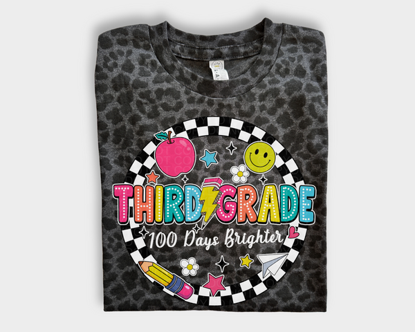 100 Days Brighter Leopard Tee - Adult