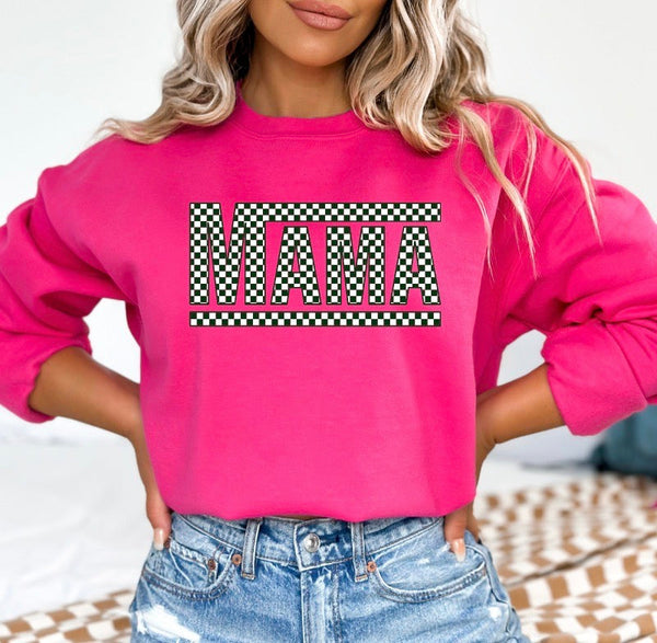 Checkered Mama Sweatshirt - Multiple Options