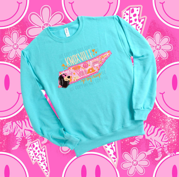 Preppy State Sweatshirt - Turquoise