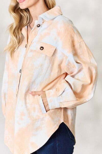 BiBi Tie Dye Button Down Long Sleeve Shirt