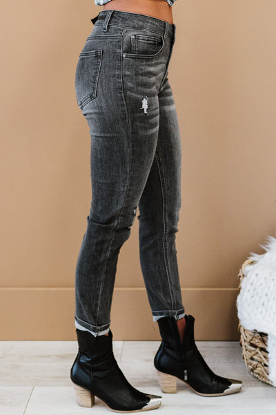 RISEN Guess What? Mid-Rise Distressed Jeans