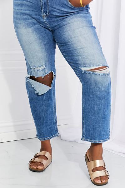 RISEN Full Size Emily High Rise Relaxed Jeans