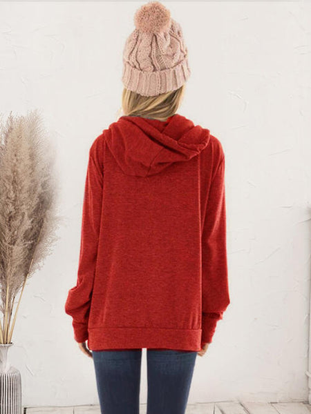 Drawstring Long Sleeve Hoodie