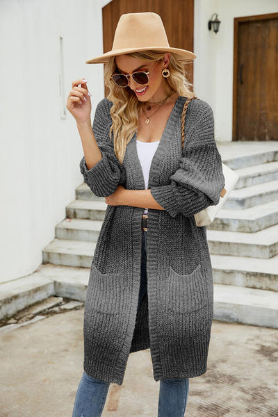 Gradient Open Front Cardigan