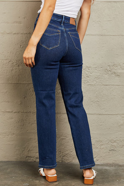 Judy Blue Kailee Full Size Tummy Control High Waisted Straight Jeans