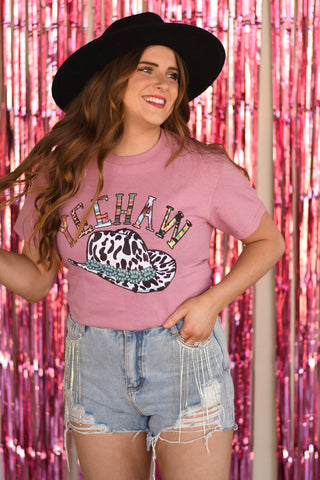 Yeehaw Cow Hat Tee